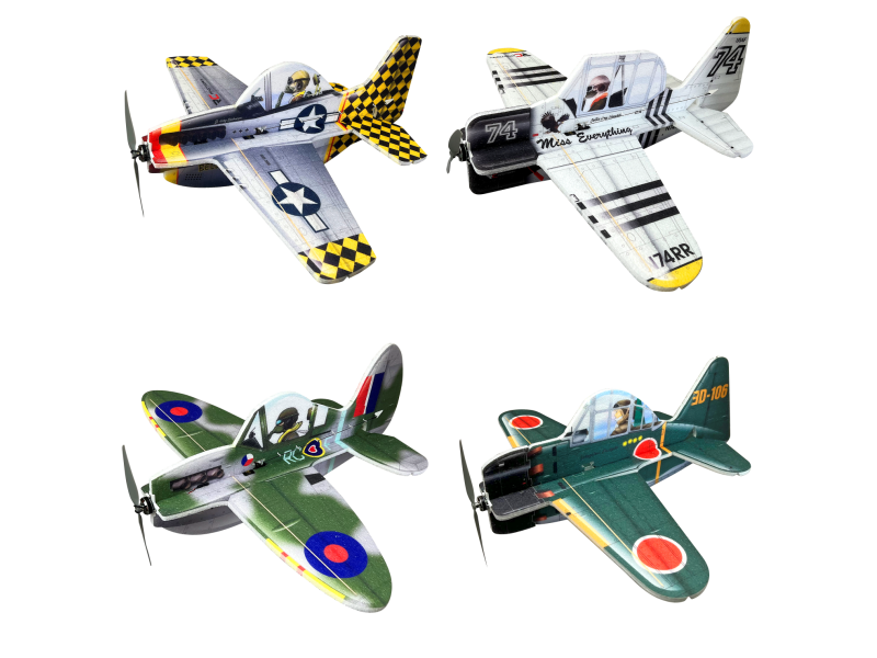 RC Factory - Cartoon Warbirds, Mustang P51, F61